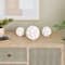 White Resin Floral Decorative Orbs & Vase Filler with Varying Sizes, Set of 3.